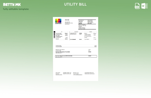 Модерен стил Sweden Com Hem шаблон за комунални сметки